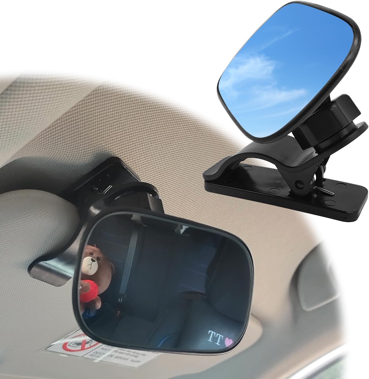 Safe Car Driving Baby Car Mirror ClipOn Mirrors Safety For Infant Newborn Wide