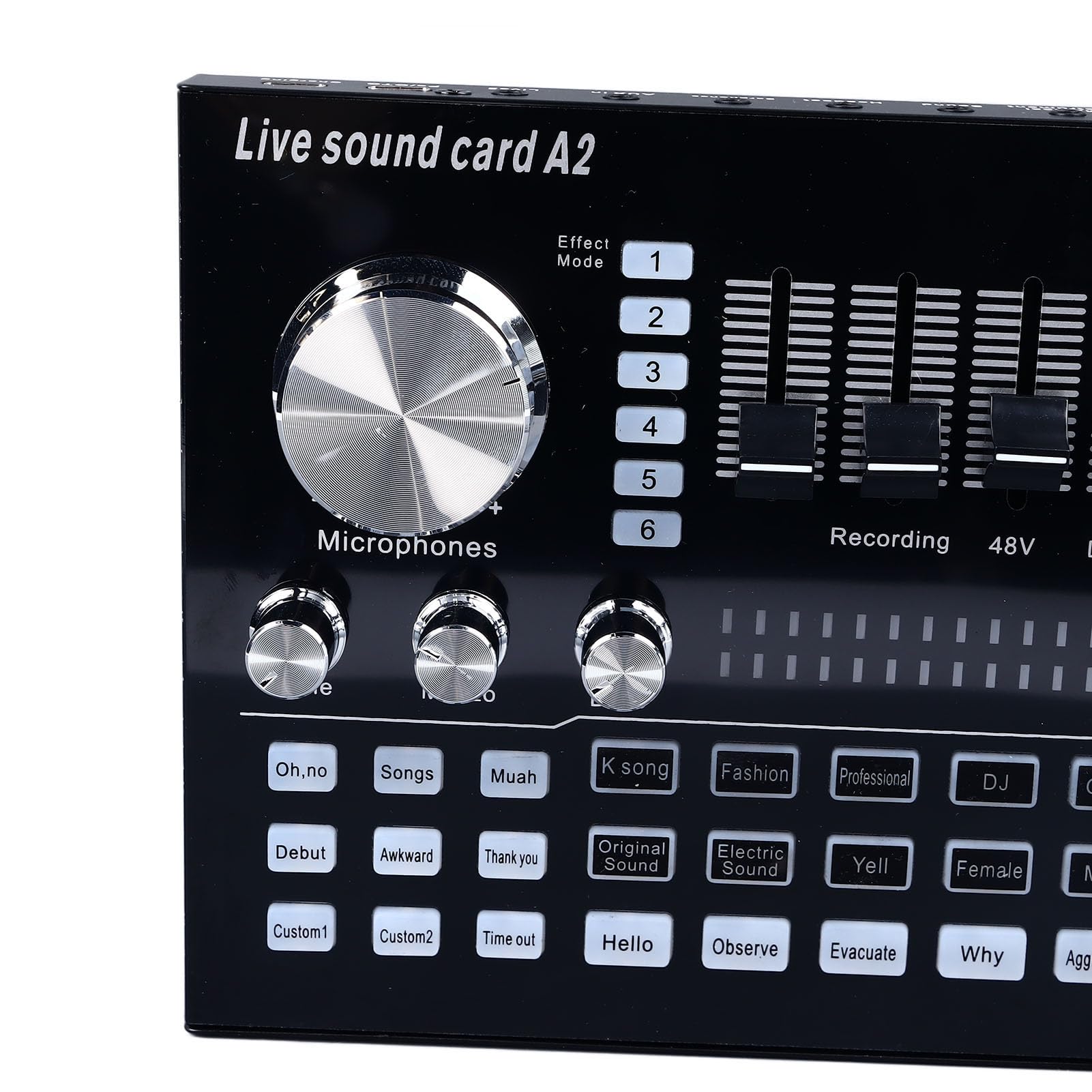 Mixer Scheda Audio Live Universale per Registrazione in Streaming Portatile per Viaggi e Uso Esterno