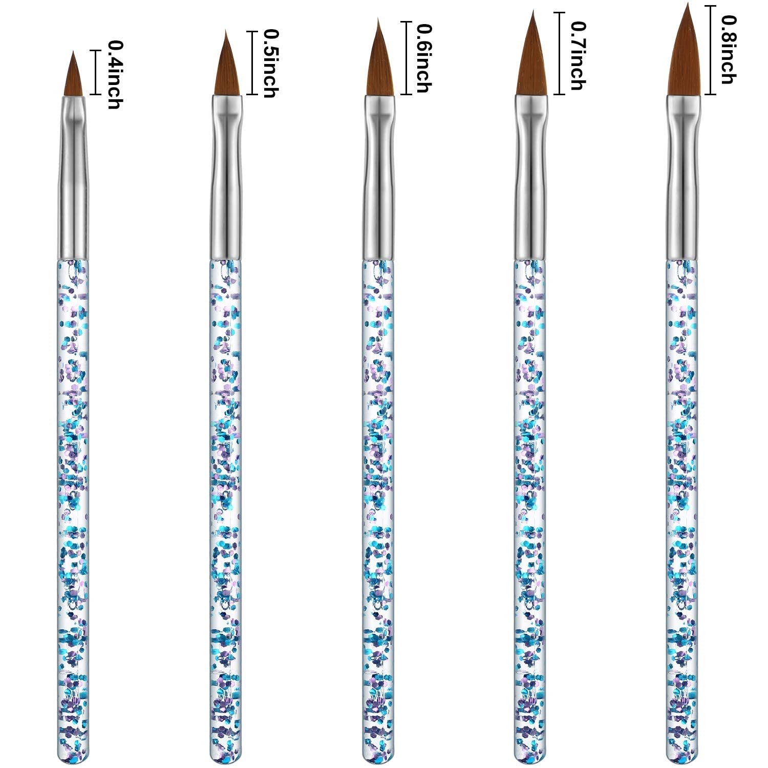 N/A 5 PZ/SET Pennello per Unghie Nuova Incisione Punteggiatura Disegno Pittura Gel Intaglio Penna Acrilico Bellezza Unghie artistiche Manicure WolFums