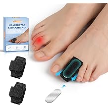 Hammer Toe Straightener Splint Corrector - 2 Pcs Hammer Toe Corrector Toe Splints For Women & Men, Toe Corrector For Realign Bent, Curled, Crooked, Claw, Hammer Toes - Black