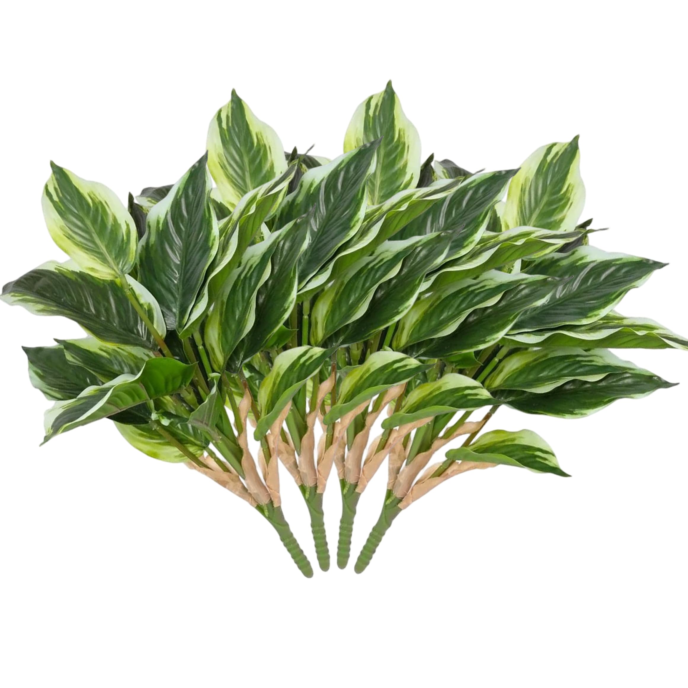 Faux hostas résistants aux UV avec verdure panachée réaliste
