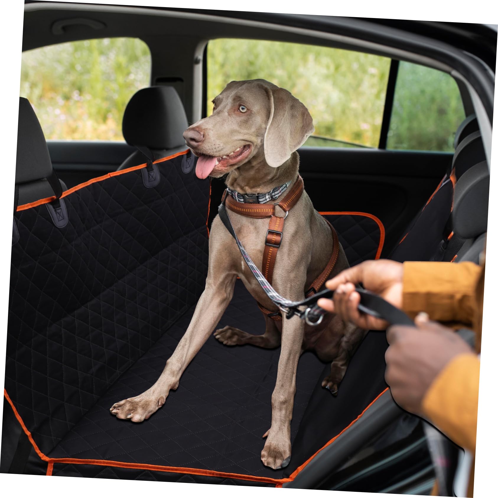 minkissy Alfombra para Mascotas Funda para Asiento de Perro Hamaca para Coche Protector para Asiento de Coche la Parte Trasera Accesorios