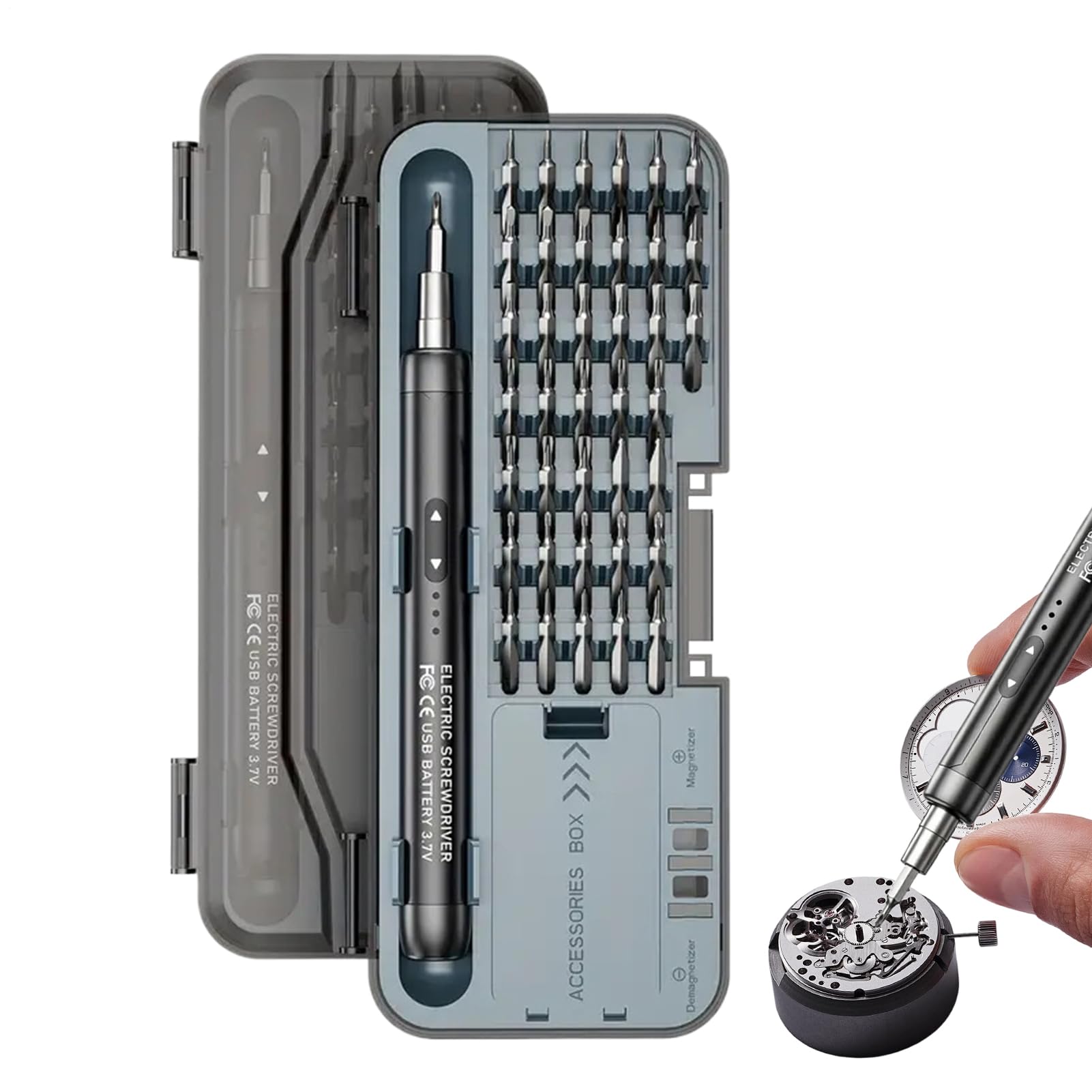 Electric Screwdriver Kit - 46-in-1 Precision Cordless USB Rechargeable Tool, Cordless Screwdriver Set For Daily Repairs Cars Trucks Vehicles Devices Computers Phones Homes Offices RVs
