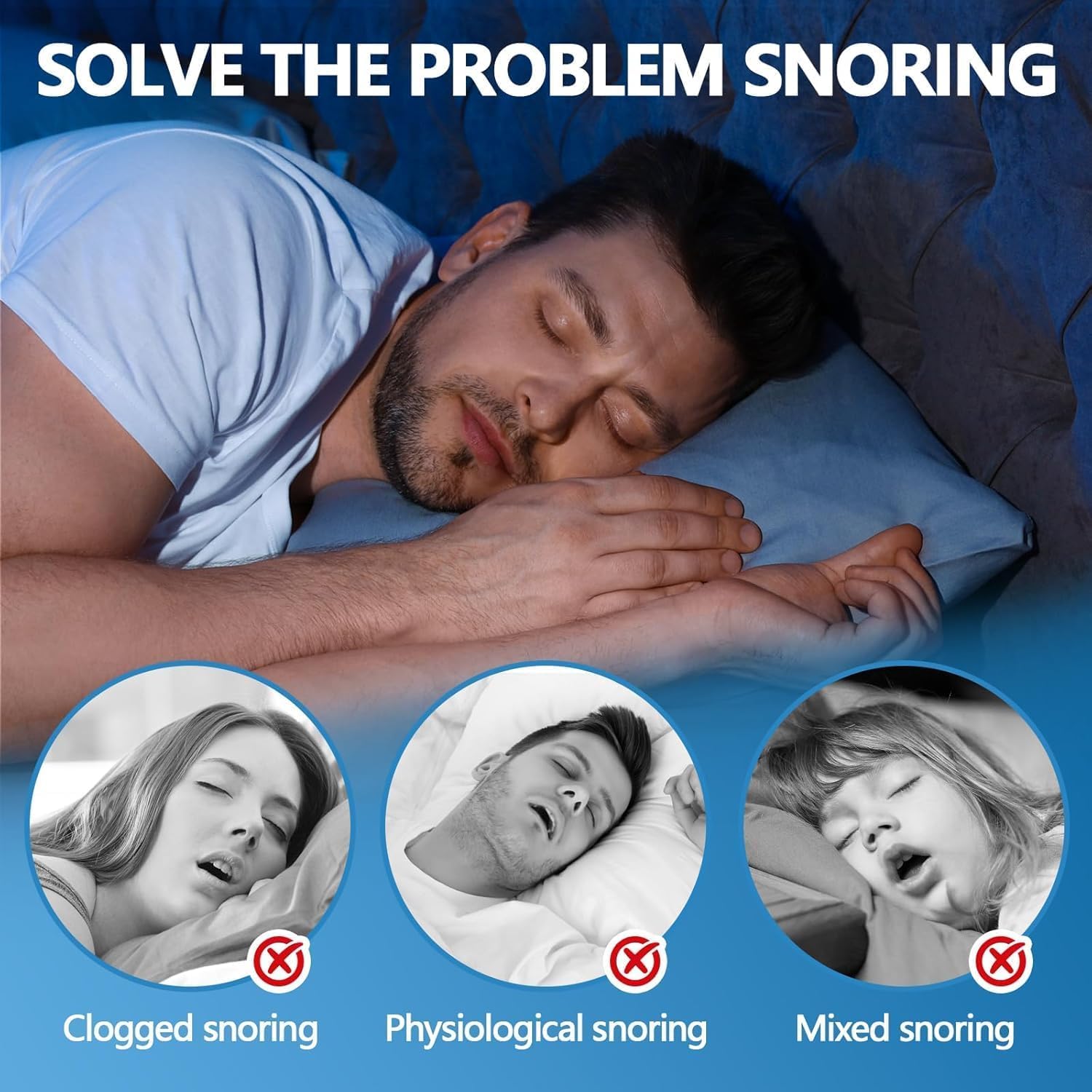 Dispositivos Anti Ronquidos Ajustable, Boquilla Antirronquidos Protector Bucal para Dormir Mejor