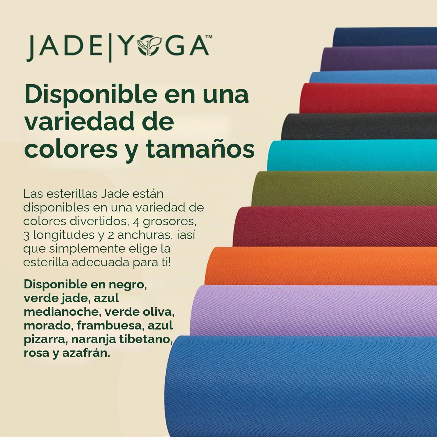 JADE YOGA Harmony - Tapete de yoga diseñado para proporcionar un agarre seguro para ayudar a mantener tu postura