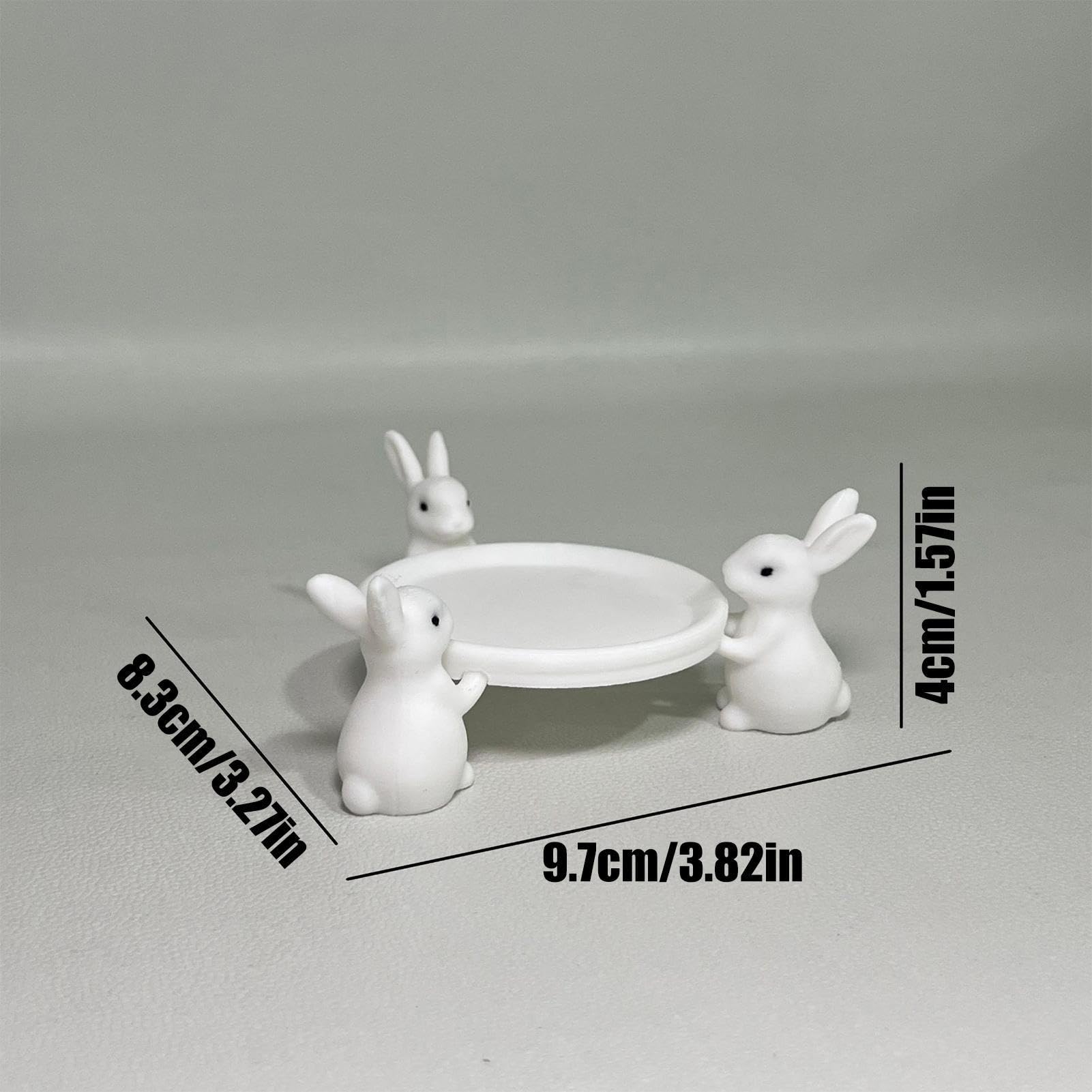 Alzata per torta a forma di coniglietto pasquale, design, 9,7 x 8,3 x 4 cm, supporto in ceramica per torte, e per organizzare gioielli o piccoli oggetti