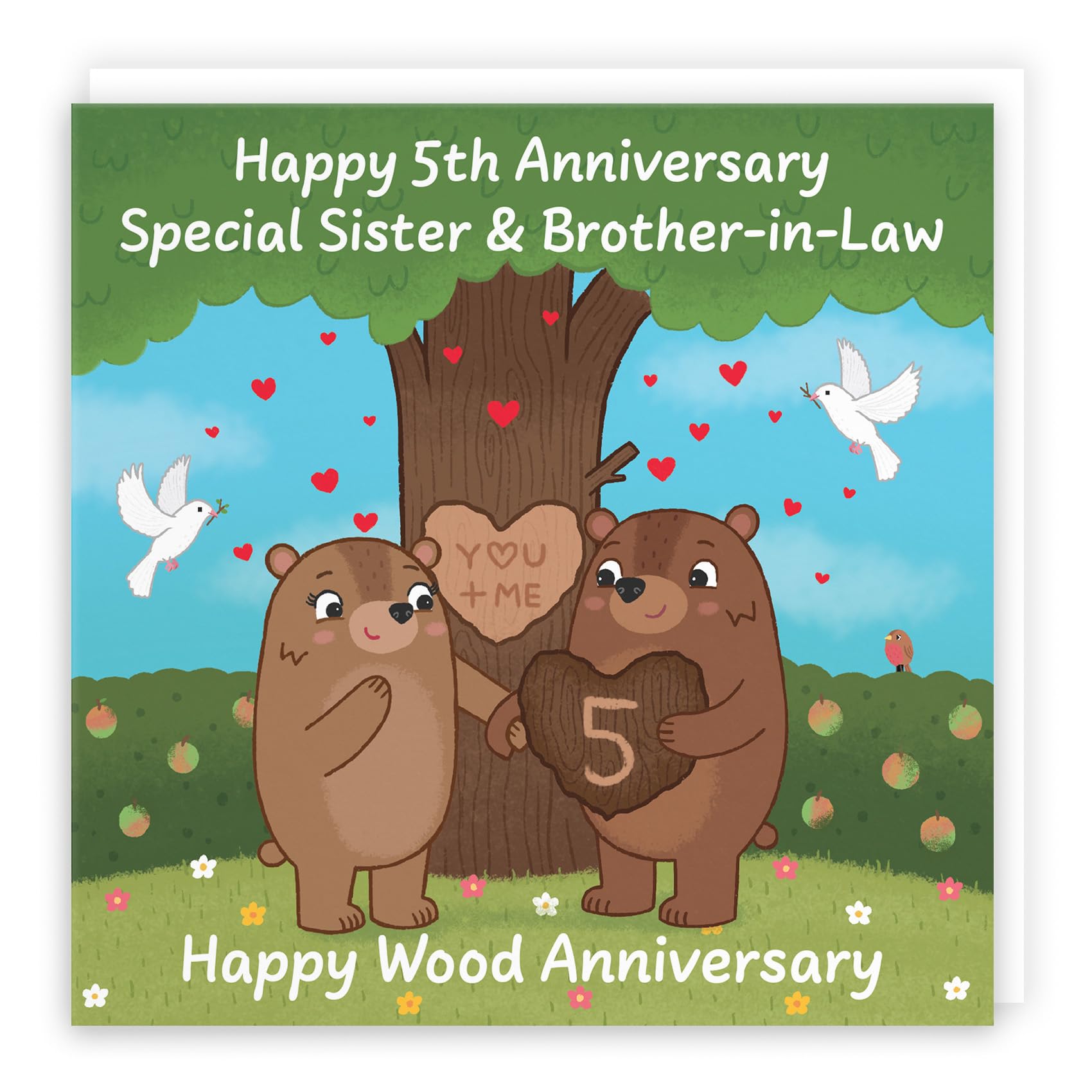 Hunts England - Sister And Brother In Law 30th Anniversary Card - To A Wonderful Sister & Brother In Law - 30 Years Together - Happy Pearl Anniversary - Iconic Collection