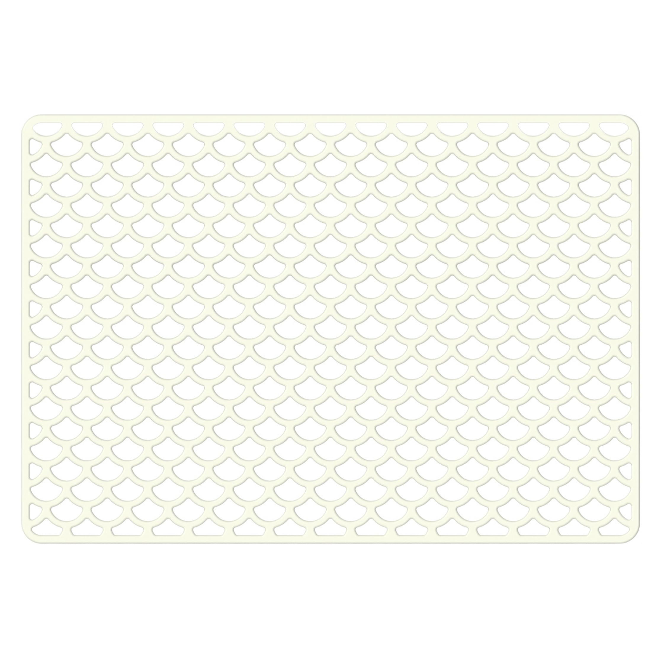 Monwssoe Sink Mats, Sink Protector Mat, Heat Resistant Protector Scratch-Resistant Multi-function Silicone Mat for Insulation, Draining, Beige (18x12.5 Inch)