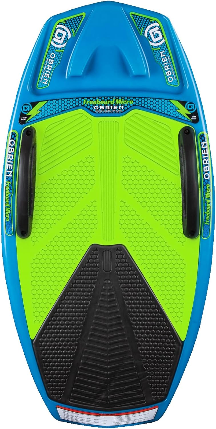 O'Brien Freeboard – Versatile Water Sports Board with Integrated Hook, Dual Fins, Side Handles, and EVA Pad for Easy Learning and Fun Riding Behind The Boat
