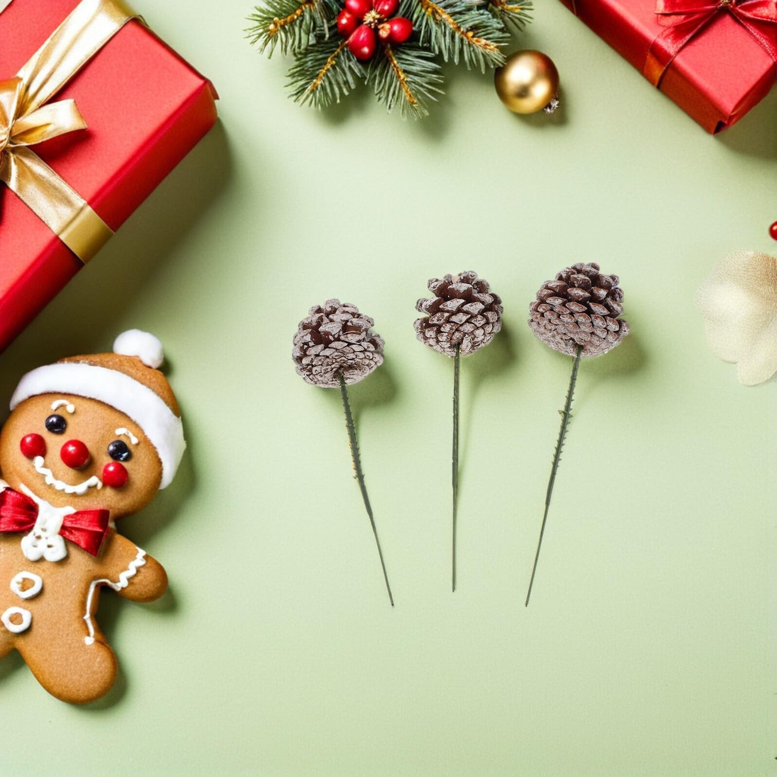 VILLCASE Piñas Decorativas para Manualidades 30 Piezas, Mezcla de Piñas de Pino 4-7 Cm, Naturales para Arreglos de Flores, Decoración Rústica de Fiestas, Guirnaldas y Celebraciones