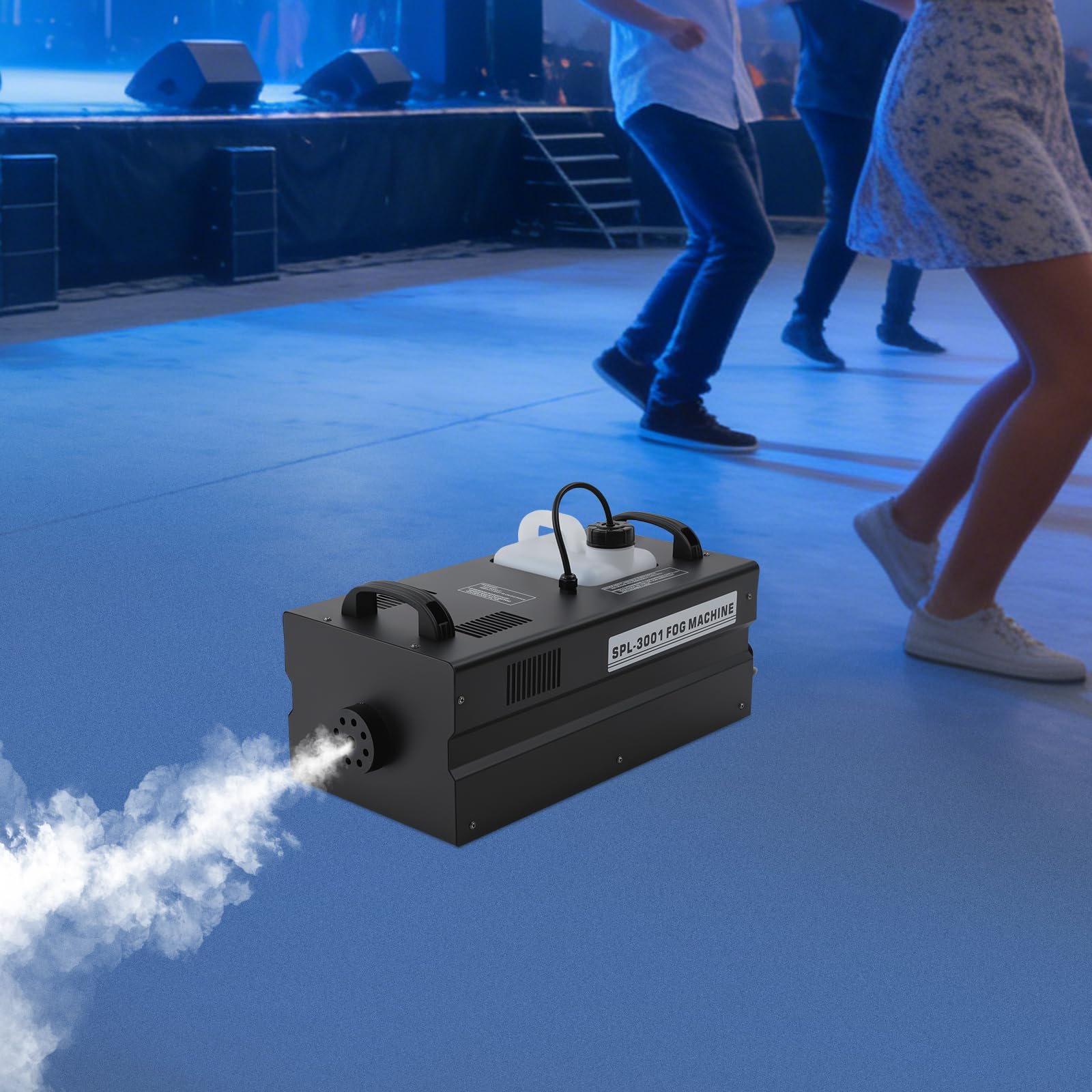 Mini Nebelmaschine 3000W, tragbar Rauchmaschine mit Fernbedienung, Fog Machine DJ Equipment für Disco Party, Hochzeit, Halloween, Weihnachten & Bühnenauftritte, 50 * 26 * 20cm