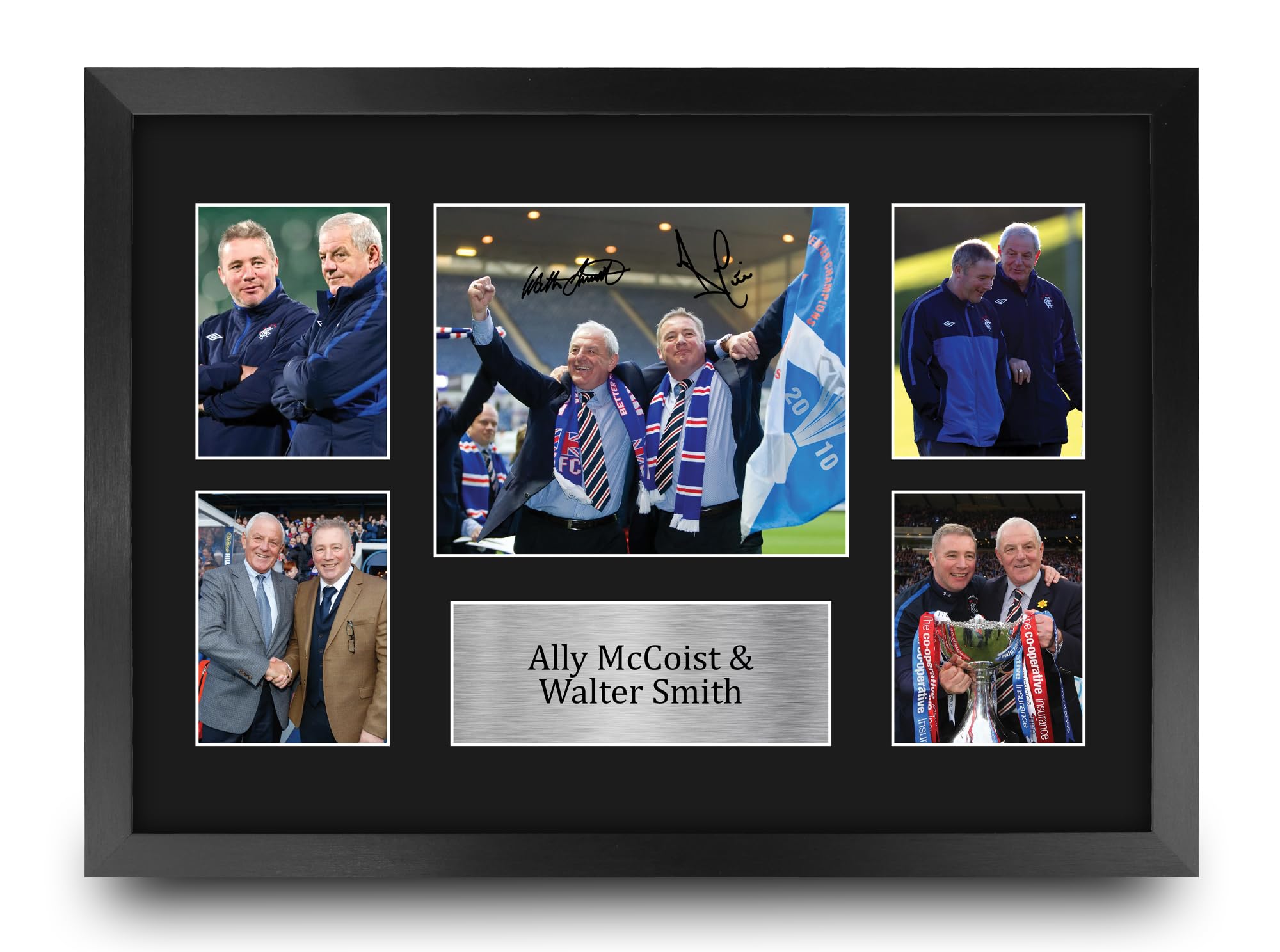 HWC Trading Walter Smith & Ally McCoist Rangers 16 x 12 inch Printed Memorabilia Signed Autograph Photograph Display for Soccer Fans and Supporters - 16