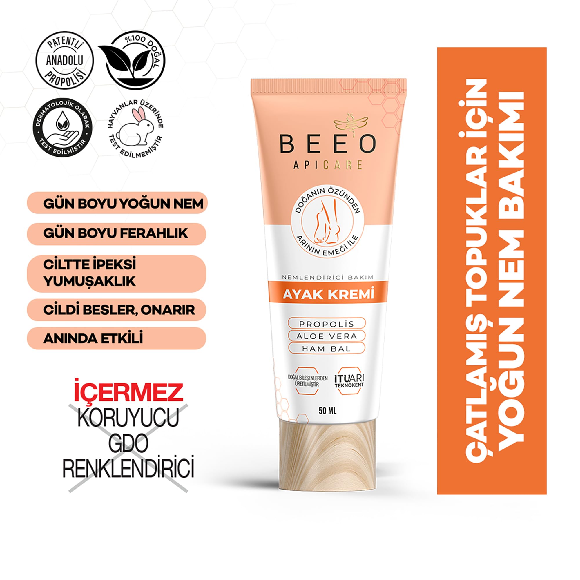 Bee'o ApiCare Ayak Kremi, 50 ml