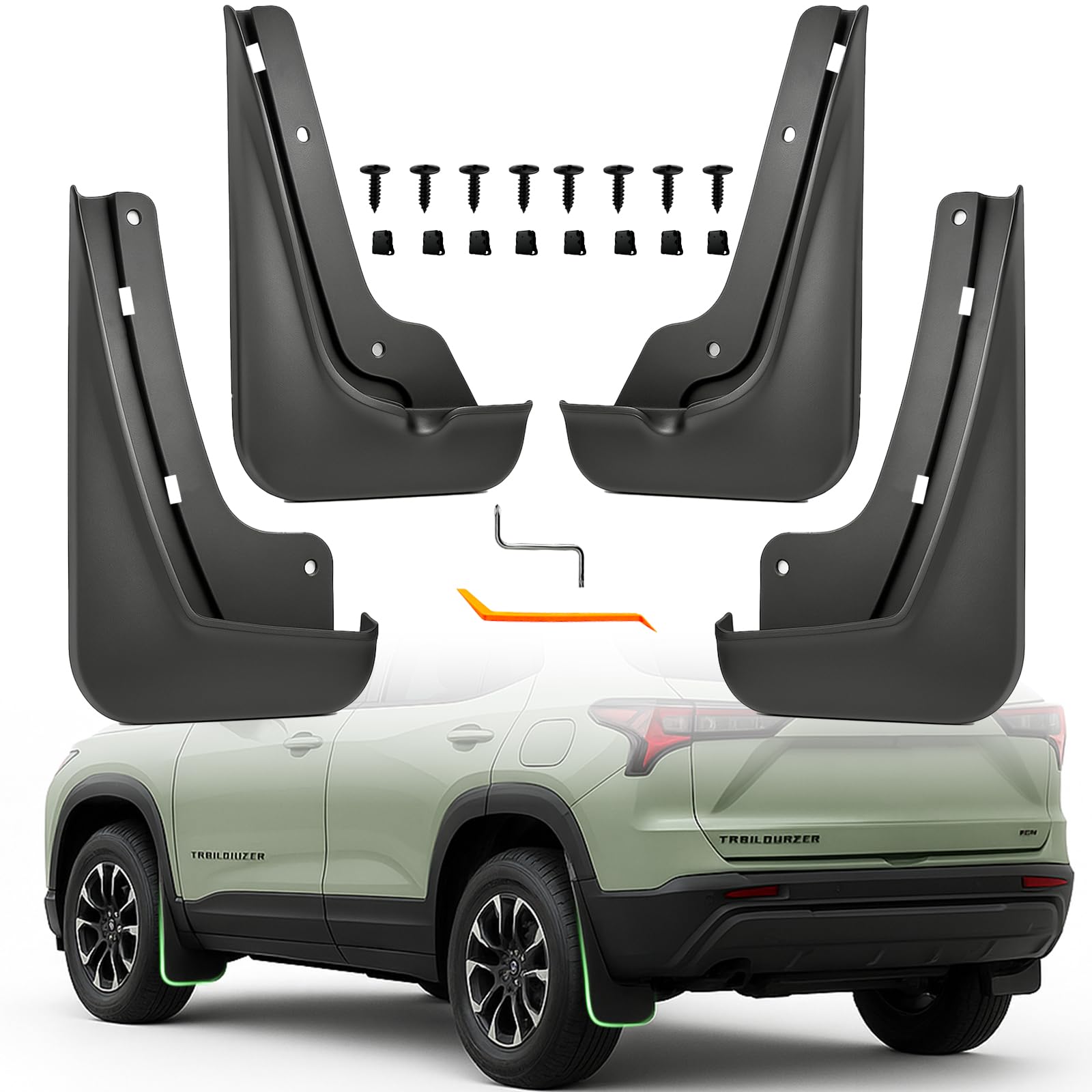 MusTree 4Pcs Wheel Tire Mud Flaps fit for Chevrolet Chevy Equinox 2025 Mud Guards Front Rear Splash Guard Rim Protector Accessories
