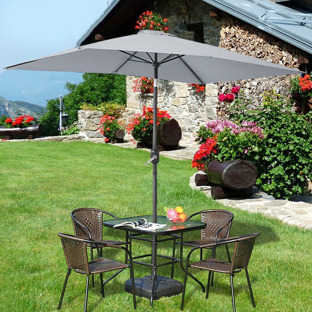 Ogród Parasol ogrodowe patio parasol na zewnątrz Słoń Słoń parasol baldachim Tilt korba 3M x 2m szary patio parasol parasol parasol sun odcienia