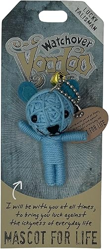 Watchover Voodoo - Llavero de muñeca de vudú de cuerda – Muñeca vudú novedosa para bolso, equipaje o espejo de coche - Llavero de vudú para mascota,