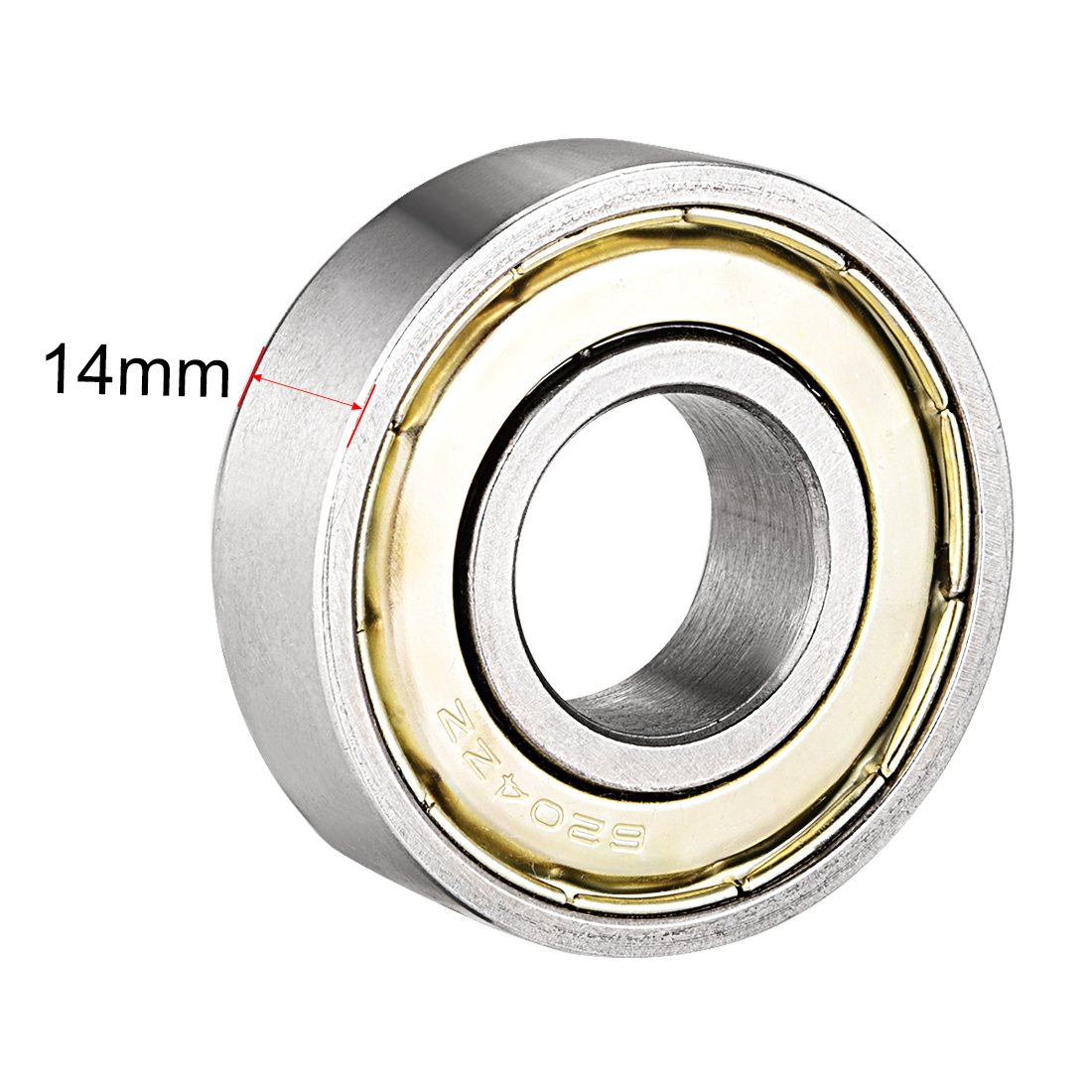 sourcing map 10pcs 6204ZZ Roulement à billes 20 mm x 47 mm x 14 mm 80204