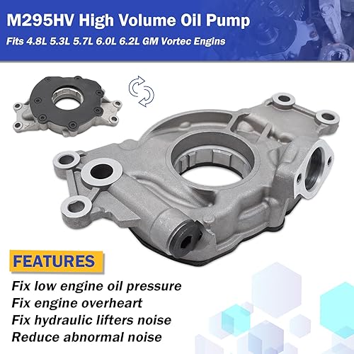 Miniatura 4 de Kit de bomba de aceite de alto volumen M295HV con juntas TCS45993 y perno equilibrador 12557840 para Chevy Silverado Suburban 1500 Tahoe Trailblazer