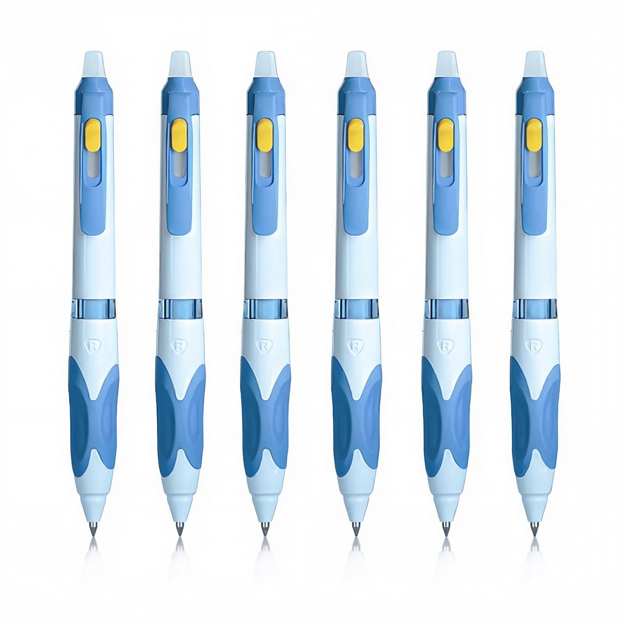 M&G 6 PCS Erasable Pens, 0.5mm Blue Ink Erasable Gel Pens, Fine Point Retractable Pens Make Mistakes Disappear, Premium Comfort Grip Note Taking and Crossword Puzzles
