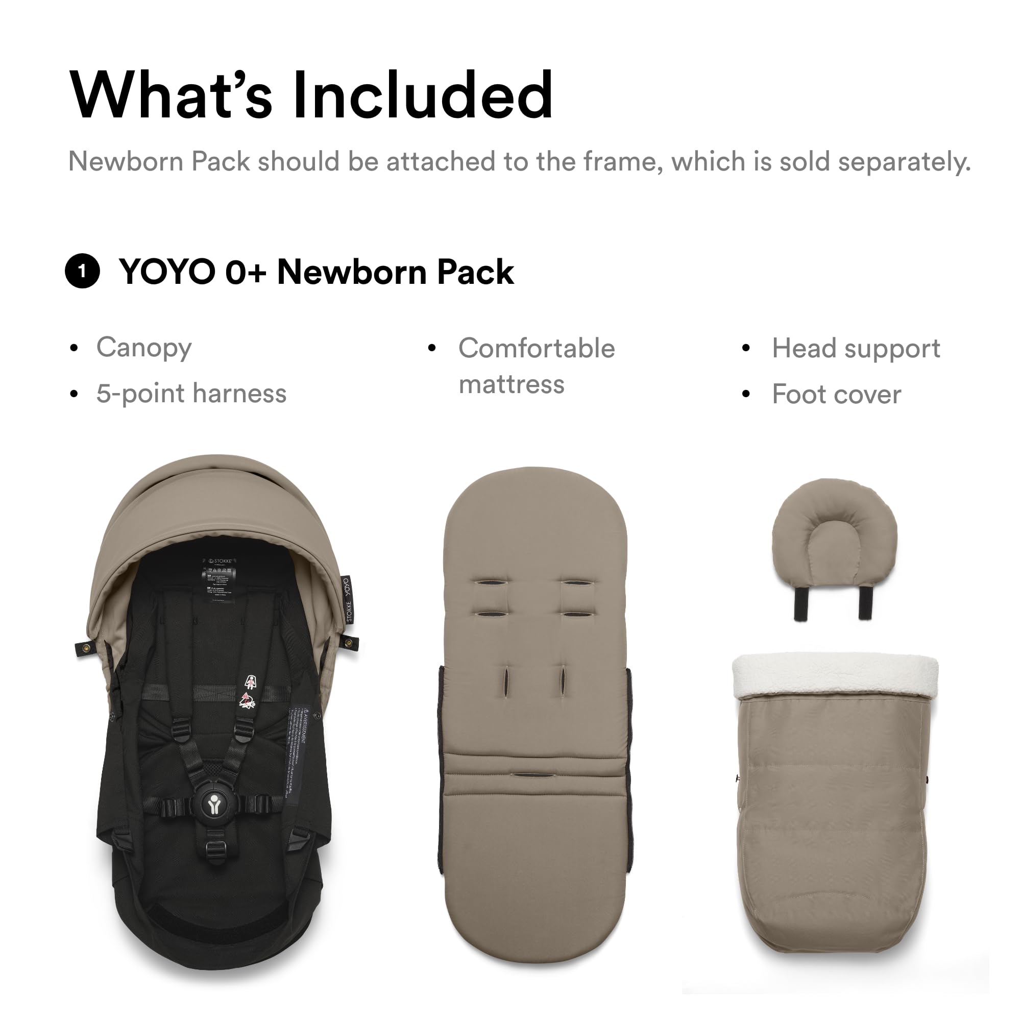 Yoyo 0+ newborn pack ベージュ(トープ) Stokke® YOYO® 0+