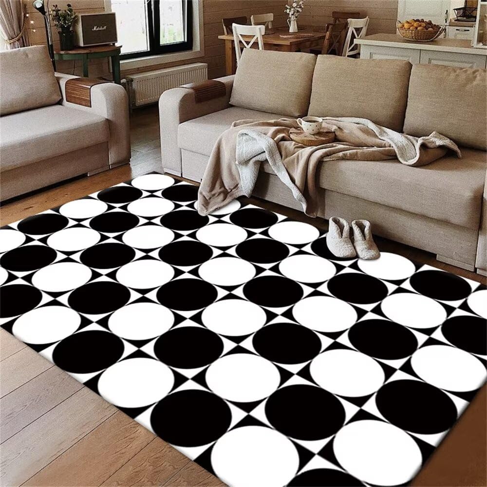 Tapis chien XXL design géométrique abstrait de salon moquette haut de gamme