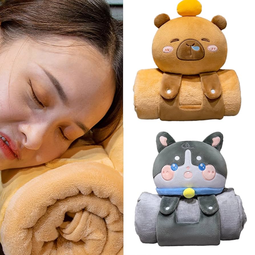 Amazon｜Zktfyshk ダブルユース ぬいぐるみ 折りたたみ式 空調