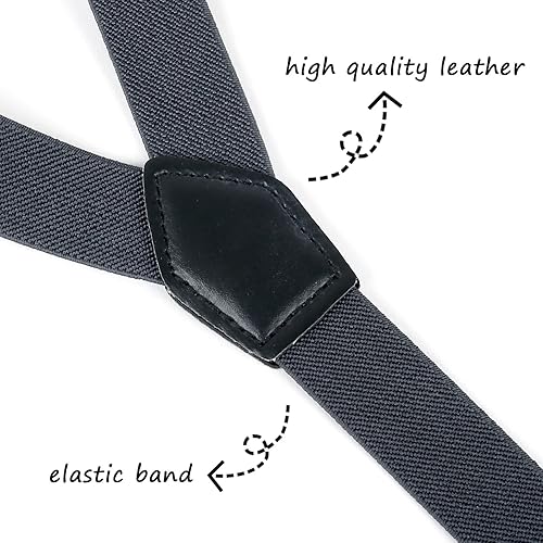 Miniatura 6 de Alizeal Juego de tirantes y pajarita de 1 pulgada y 1.0 in con sombrero de Fedora para niños