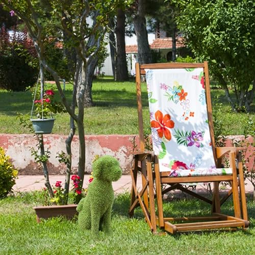 Miniatura 2 de Neroyaner Estatuas de jardín, adornos de césped, adorno de perro flocado, figuras de perro Gareden, estatua flocada de cachorro para decoración de
