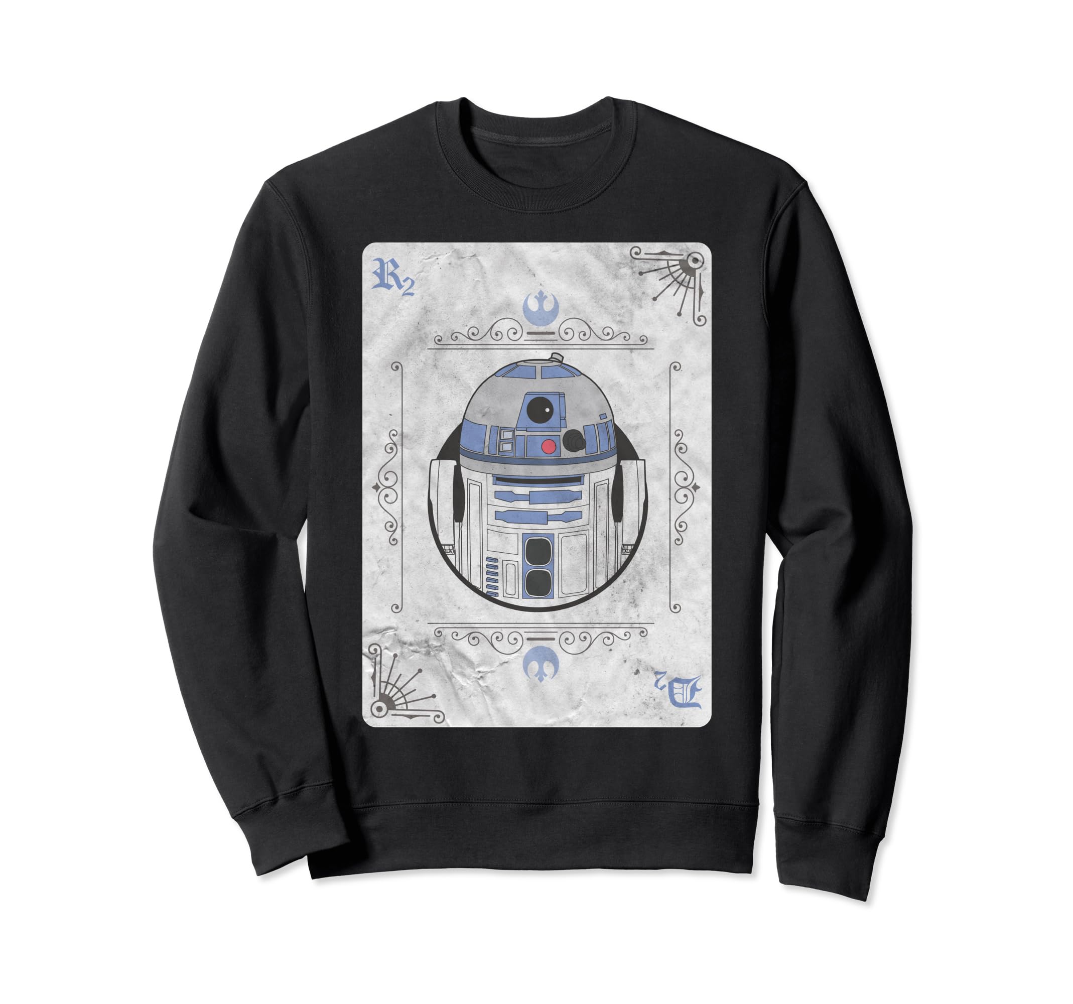 Star Wars R2-D2 Vintage Playing Card Style Sweatshirt, Black