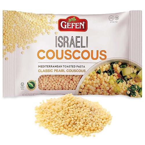 Miniatura 6 de Gefen Israeli Classic Pearl Couscous, 8.8 onzas (paquete de 3) Pasta tostada mediterránea totalmente natural