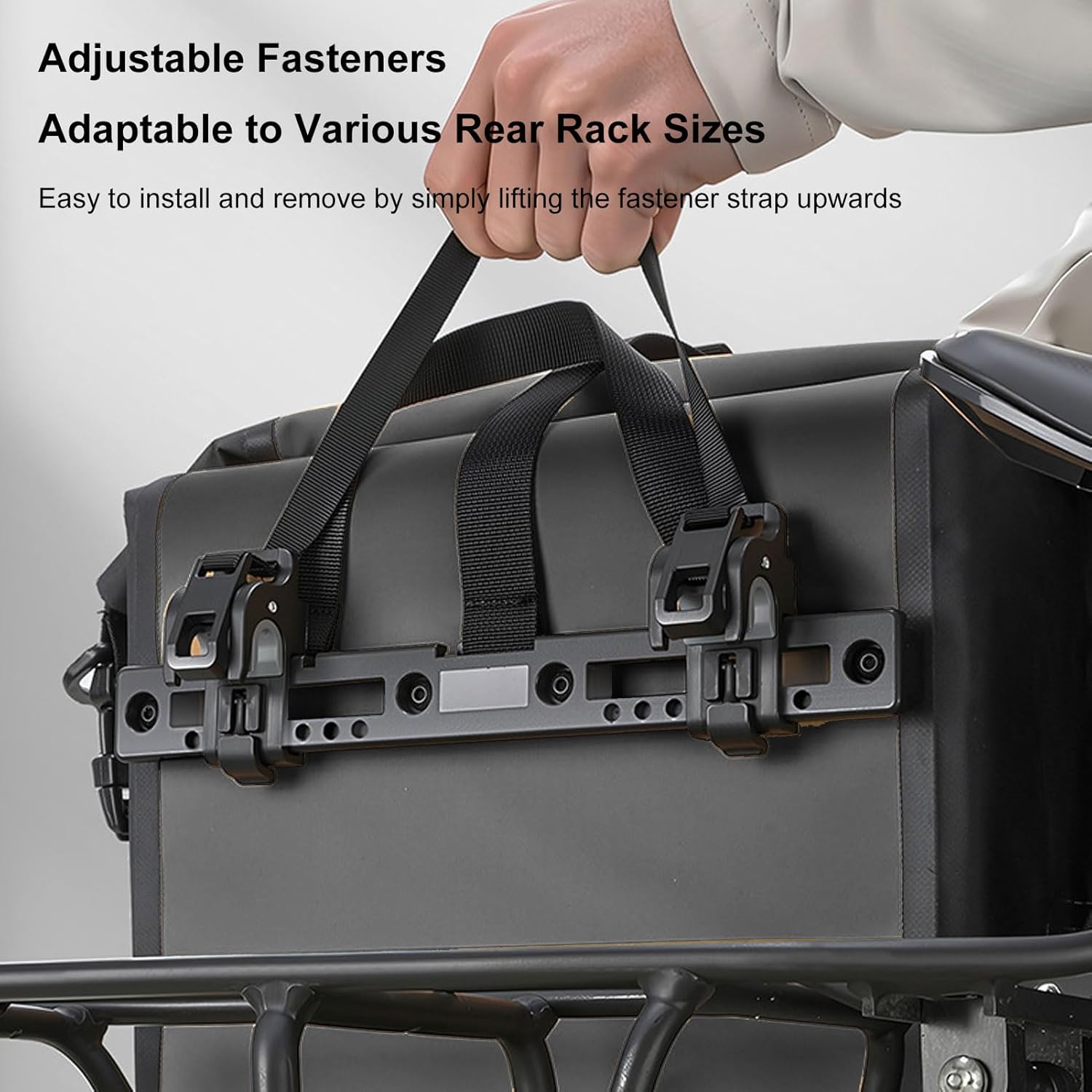 doorslay Bike Rear Rack Panniers, Rainproof Cycling Bag with Reflective Strips Buckle, 20-28L Capacity for Commuting Traveling Camping Outdoor (18-28L)