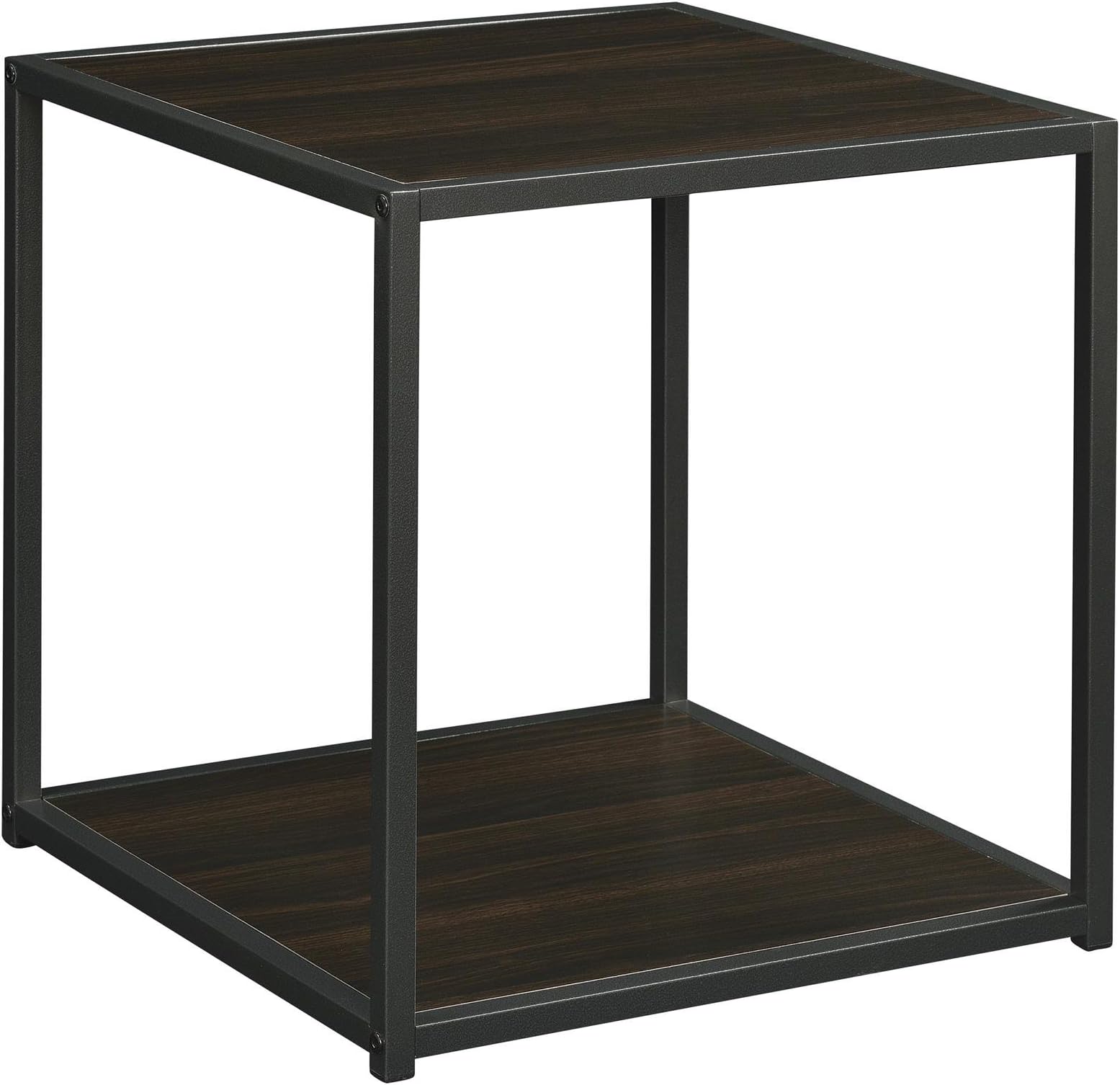 Altra Canton Cave End Table with Metal Frame, Espresso