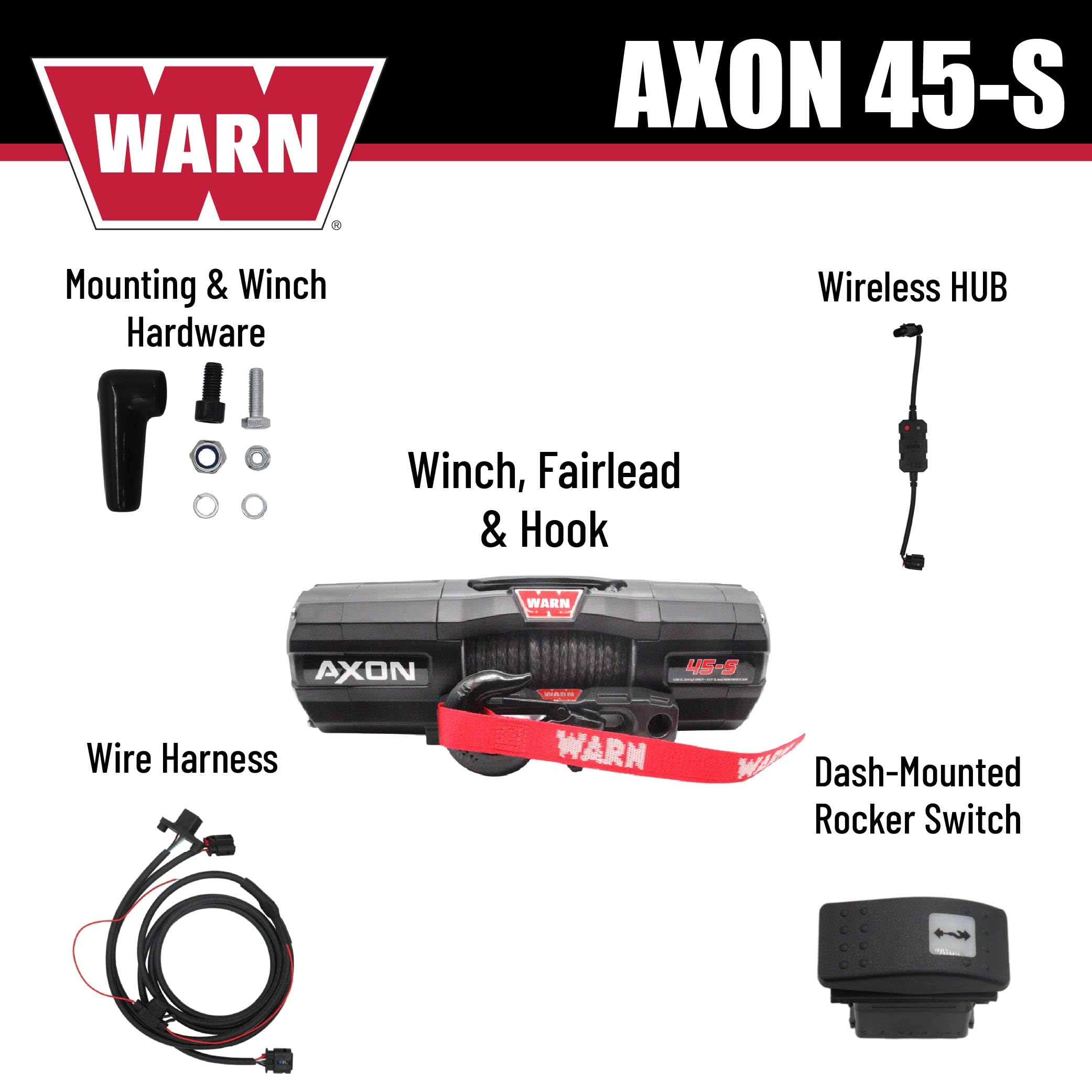 Amazon.co.jp: WARN AXON 45-S パワースポーツウインチ – 4.5ポンドの