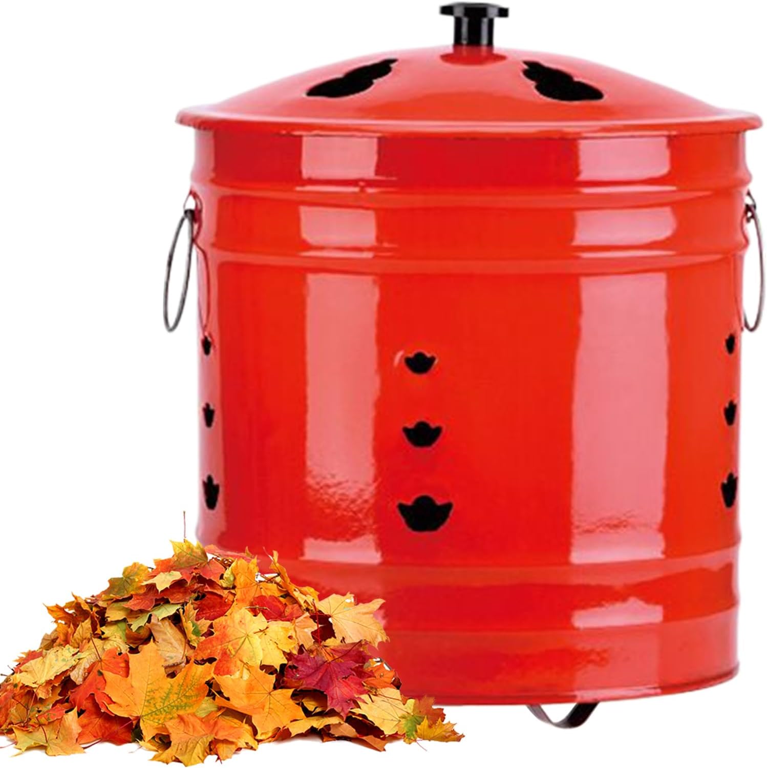 Burn Barrel Incinerator Can Metal Garden Fire Pit Cage Yard Debris Furnace Burning Bin Bucket,26cmx26cm