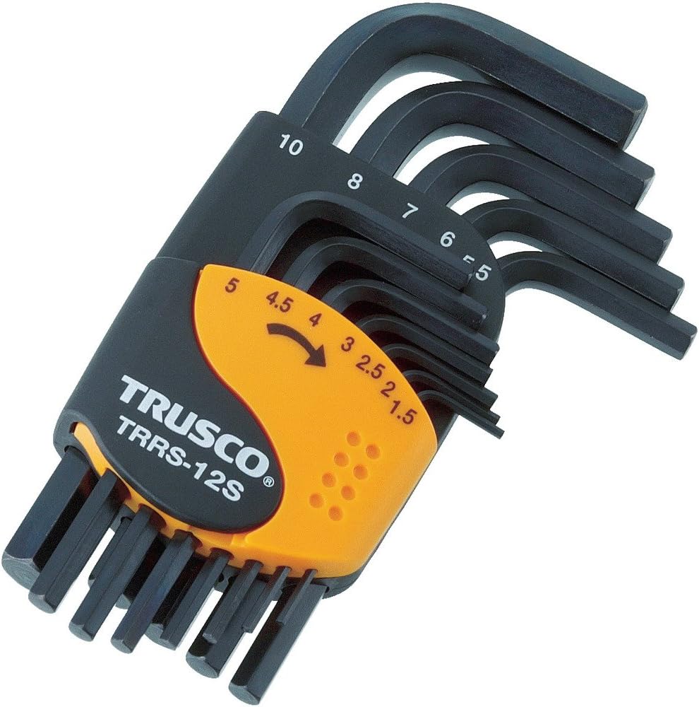 TRUSCO TRRS-12S Hex Wrench Set, Short, Set of 12