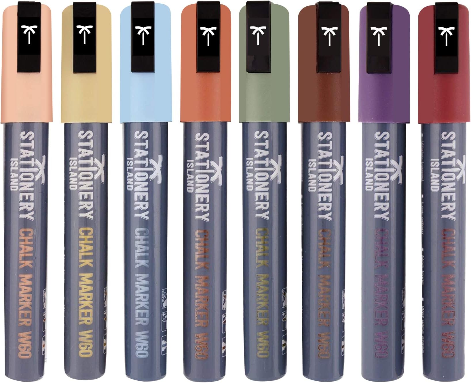 Stationery Island Chalk Pens E60 6mm Chisel Nib Wet Wipe Erase