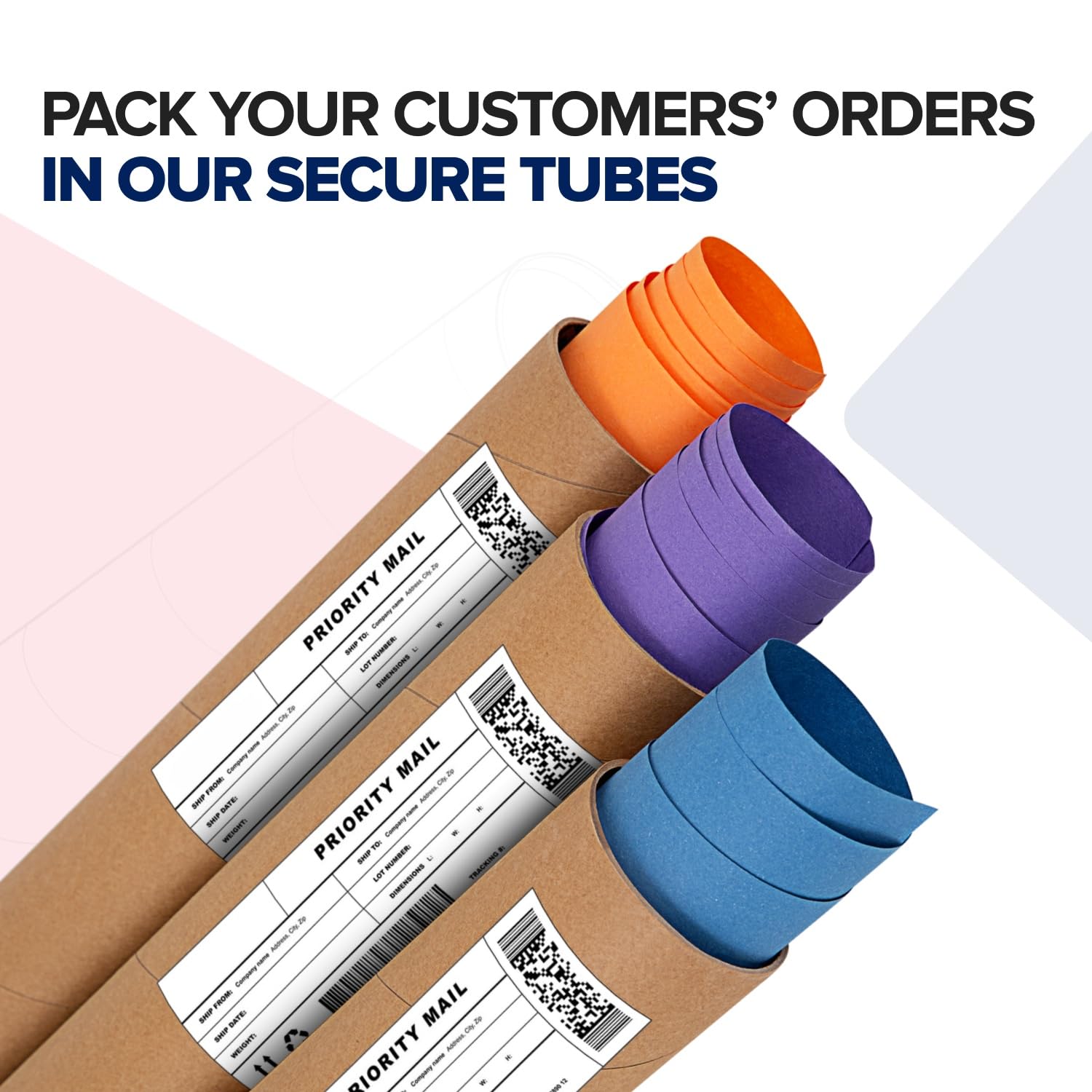 Tubo de cartón reforzado de alta resistencia de 4 x 24 pulgadas, paquete de 4 tubos con 8 tapas, aprobado por USPS seguro, ideal para envío y almacenamiento de impresiones, obras de arte