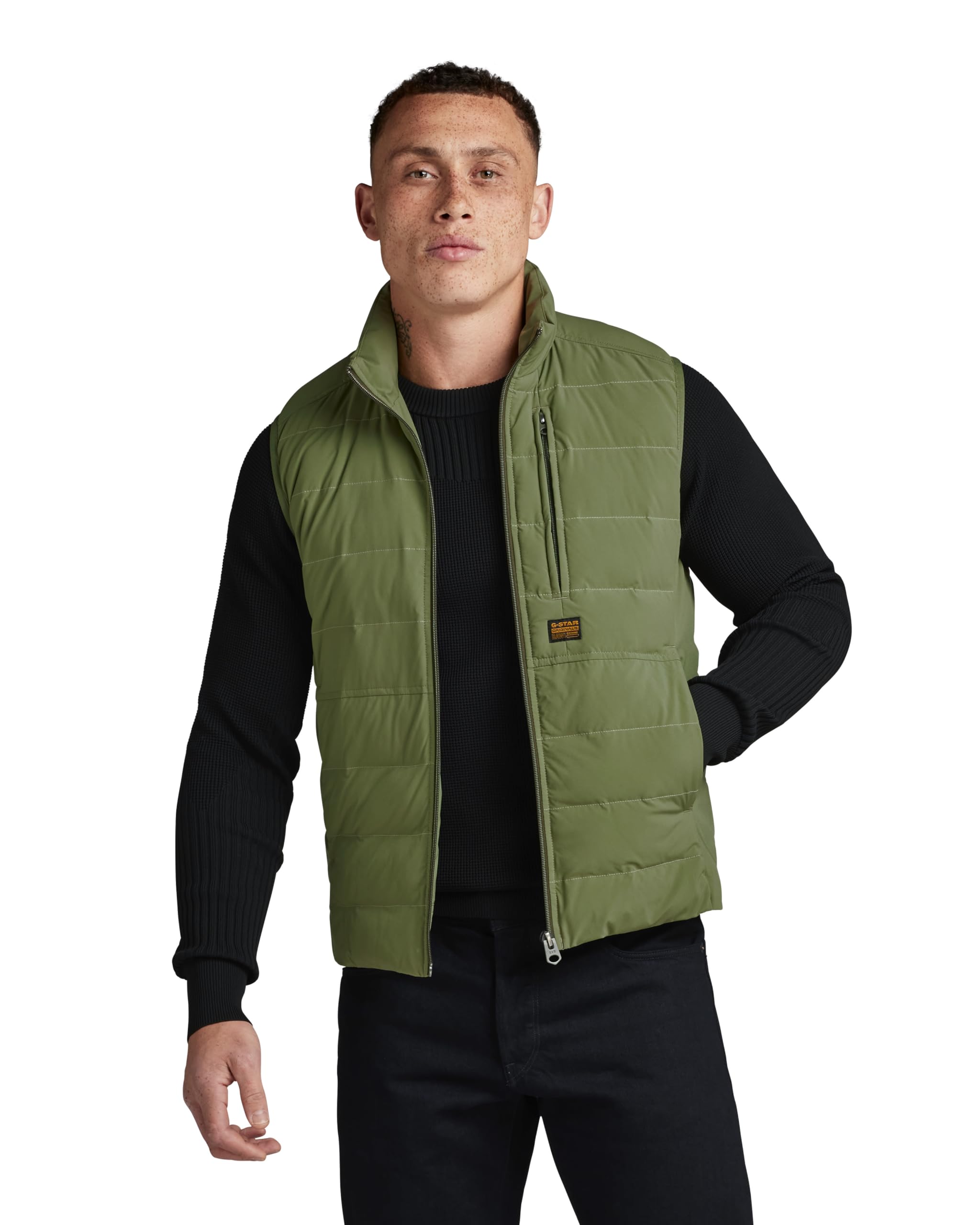 G-Star Men's Foundation Liner Vest, Green (sage D24277-D518-724), XS