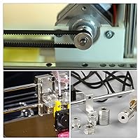 Vista 6 de MECCANIXITY Polea de distribución de 20 y 36 dientes, rueda sincrónica de 0.315 in con correa y llave para impresora 3D, máquina CNC, 1 juego