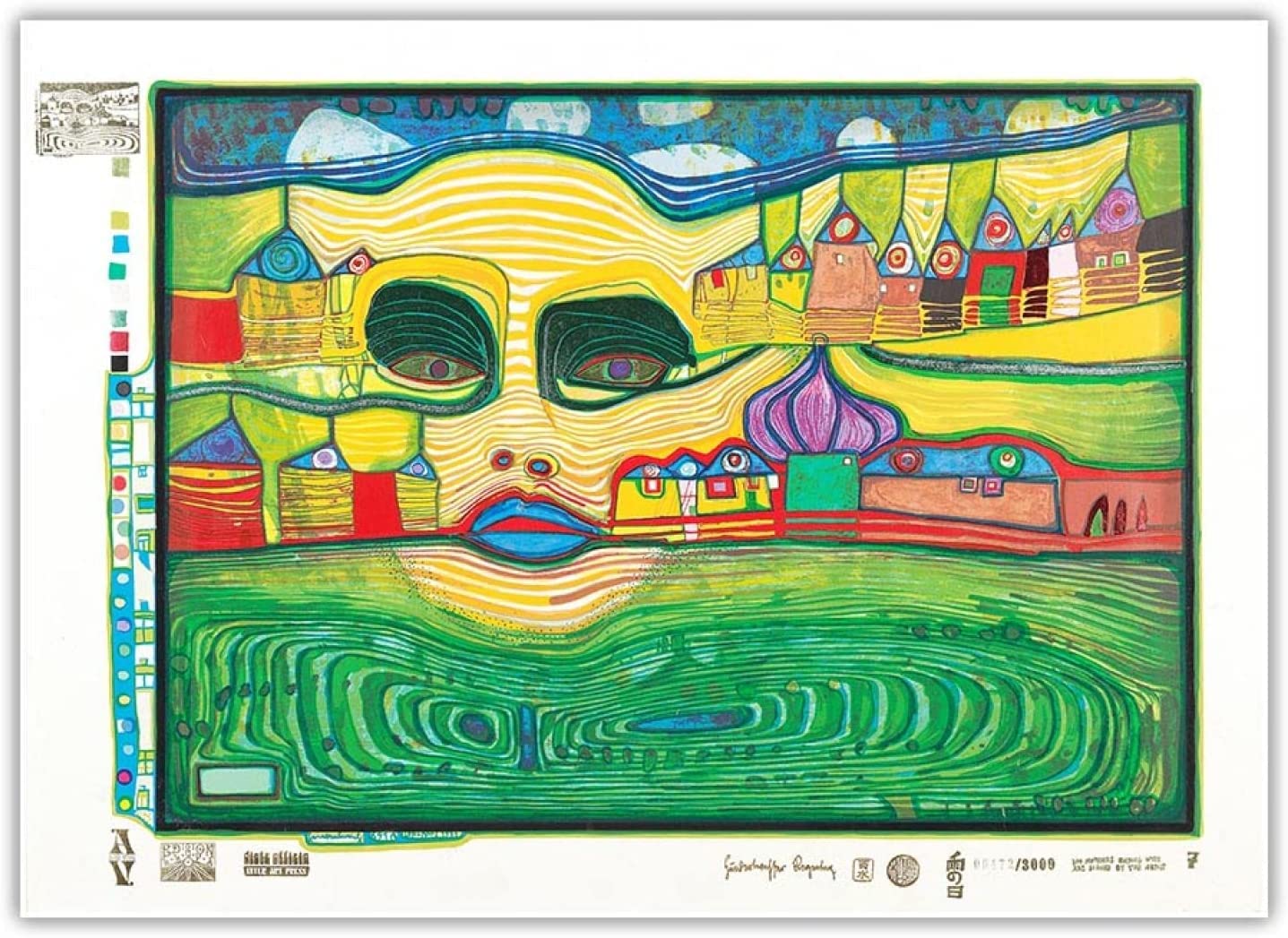 Amazon.de: Friedensreich Hundertwasser Ölgemälde Wandbild 50x70 cm 