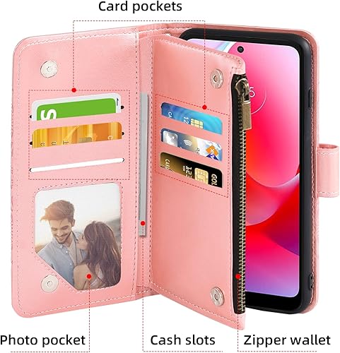 Miniatura 3 de Asuwish Funda de teléfono para Motorola Moto G Power 2022MotoG Play 2023G Pure 2021 con protector de pantalla de vidrio templado y tarjetero para