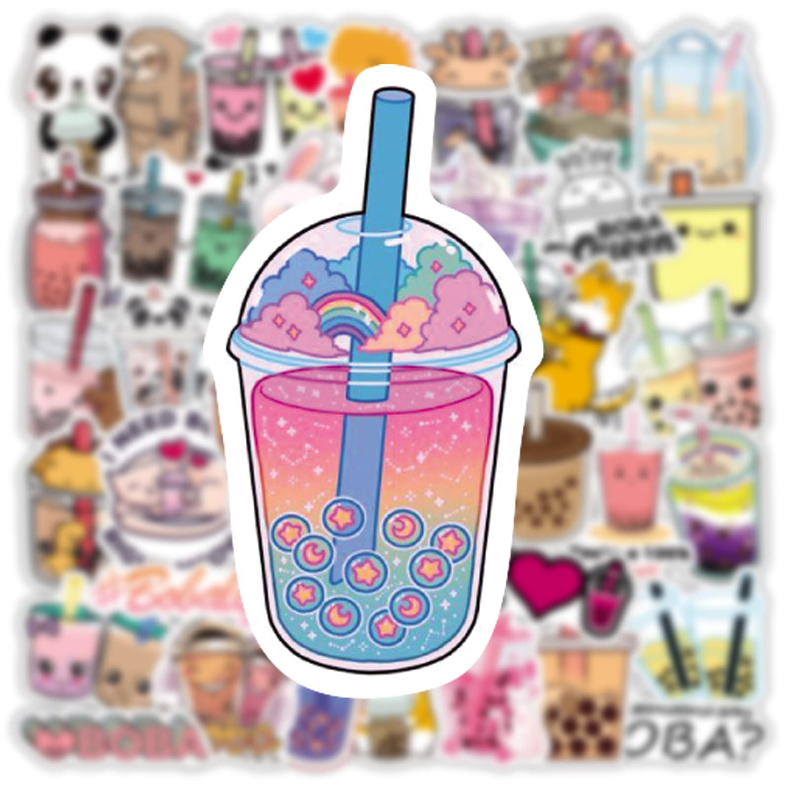 Aowplc 200 Pcs Cute Boba Stickers - Kawaii Bubble Tea Stickers For Water Bottles, Laptops & Crafts - View #11