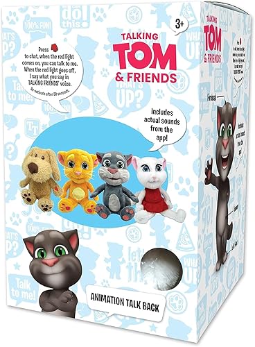 Miniatura 4 de Talking Minis Angela - Juguete interactivo de peluche con talking friends & Tom de 9.8in de alto