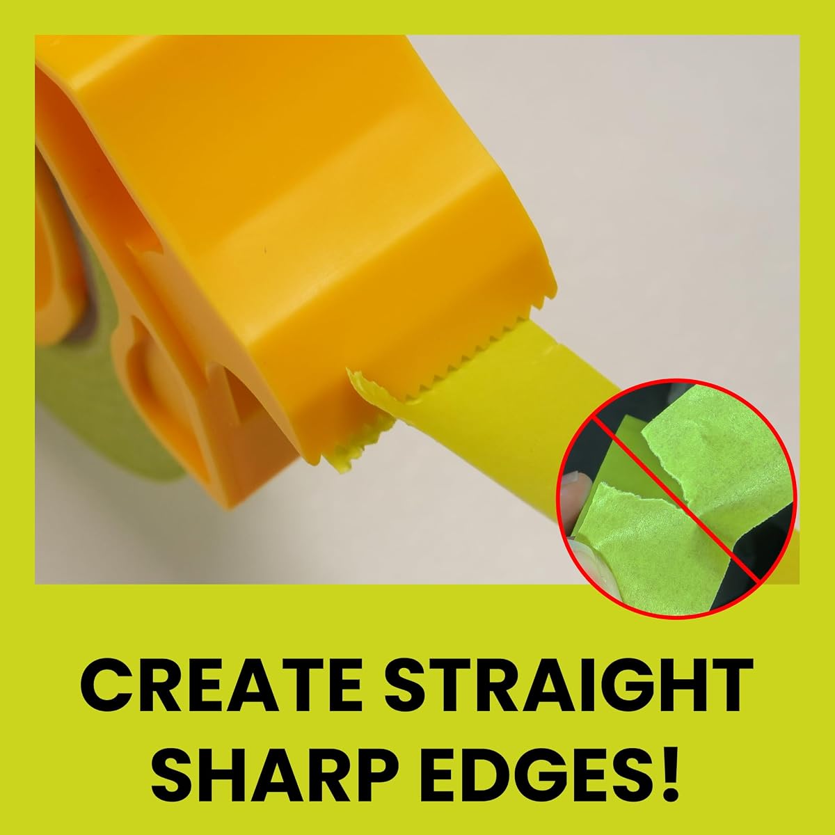 TAPEBEAR Green Painters Tape with Dispenser 21-Days Clean Removal | Washi Masking Tape,0.94Inch x 60Yards,Low Adhesion,Indoor Outdoor,Anti-UV,No Residue,Sharp Lines