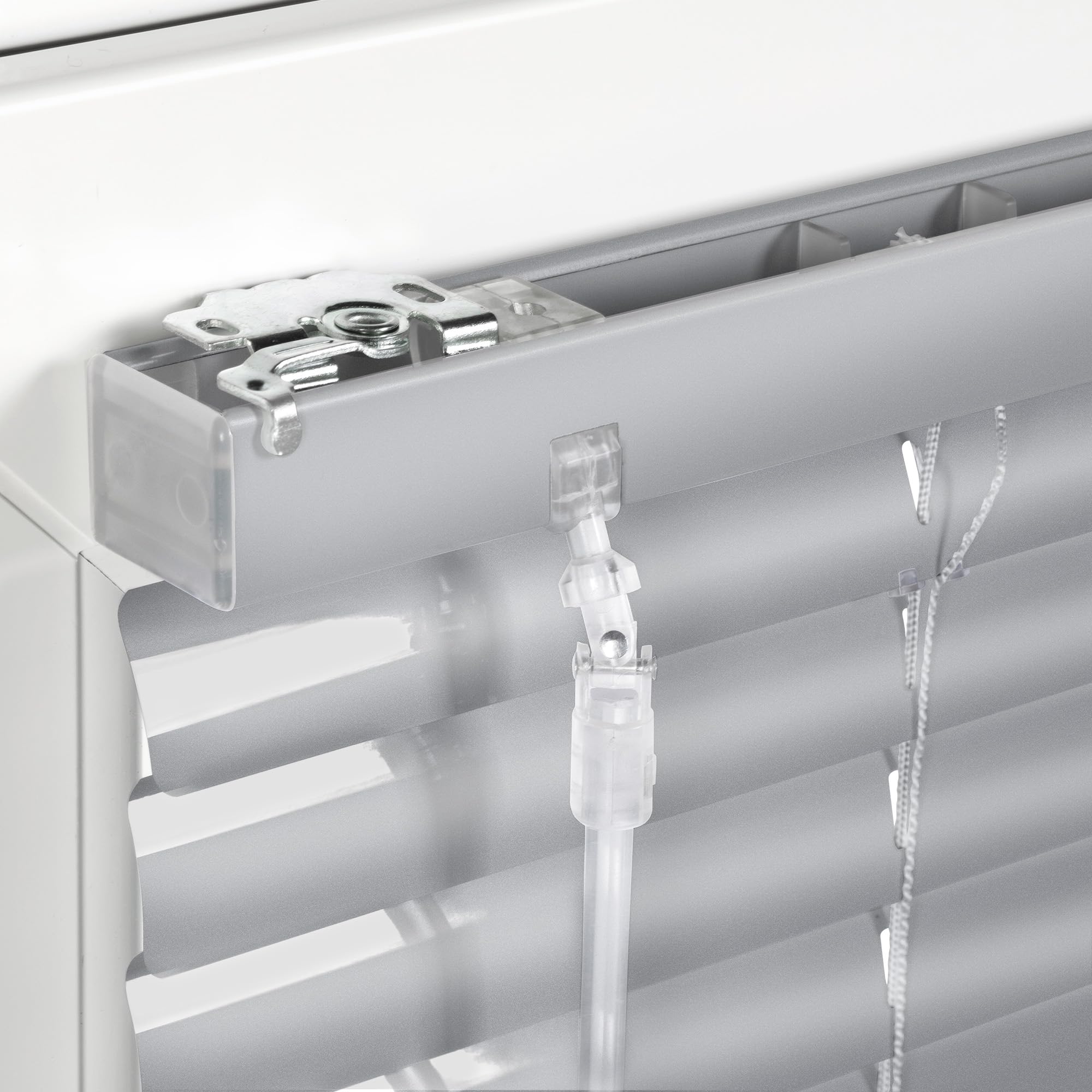 Persiana Veneciana de Aluminio SONELLO de Interior 65cm x 100cm Plateado Persiana de Aluminio Klemmfix sin taladrar: protección Visual, antideslumbrante, contra la luz y Solar para Ventanas y Puertas