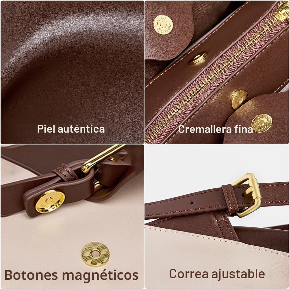 JIUFENG Mini mochila de cuero para mujer, bolso de mano pequeño, elegante mochila de viaje