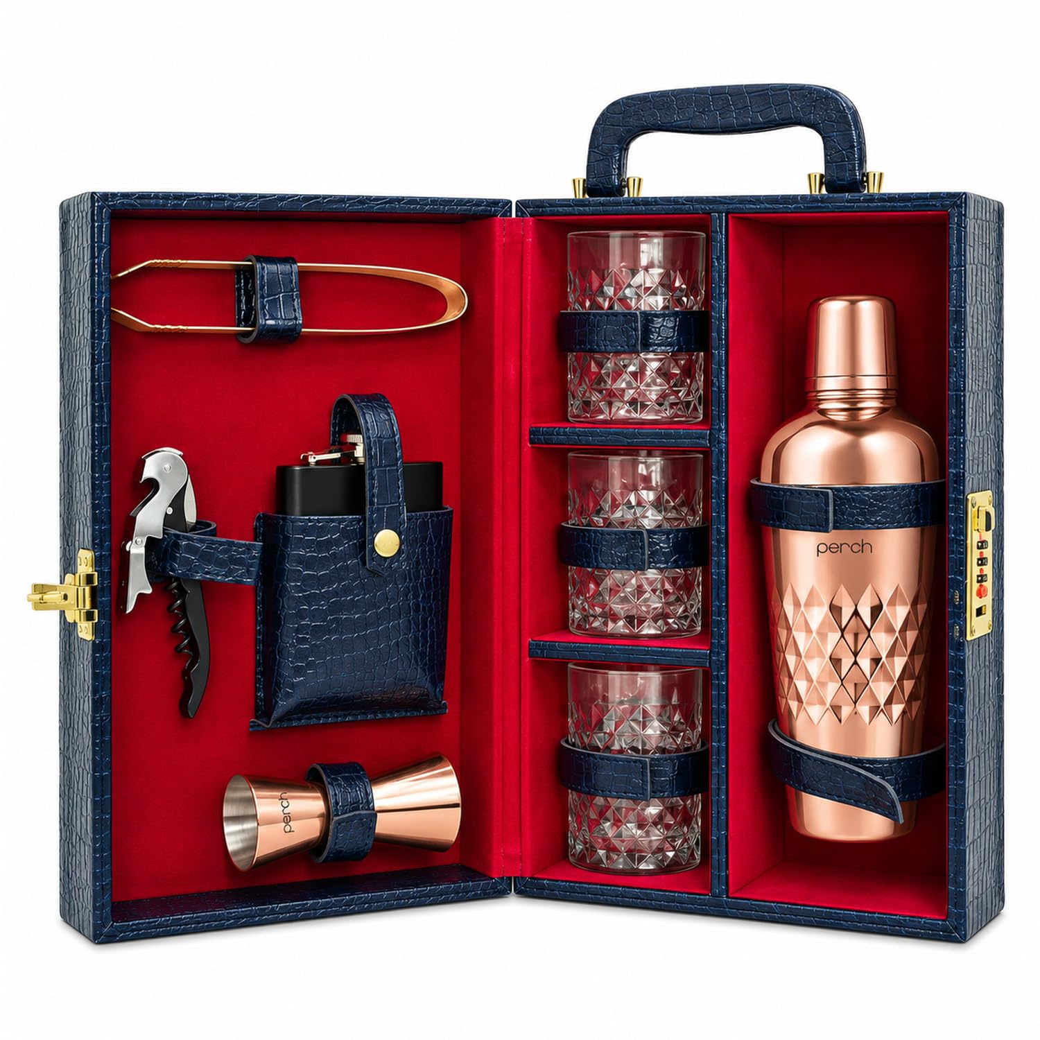 Portable Bar Set - Travel Bar Case with Cocktail Kit -14