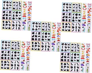 ABOOFAN 5 Conjuntos De Blocos De Madeira Jogo De Blocos De Construção De Madeira Combinando Quebra-Cabeças Blocos De Jogos De Motor Fino Blocos De Construção De Animais De Madeira Para