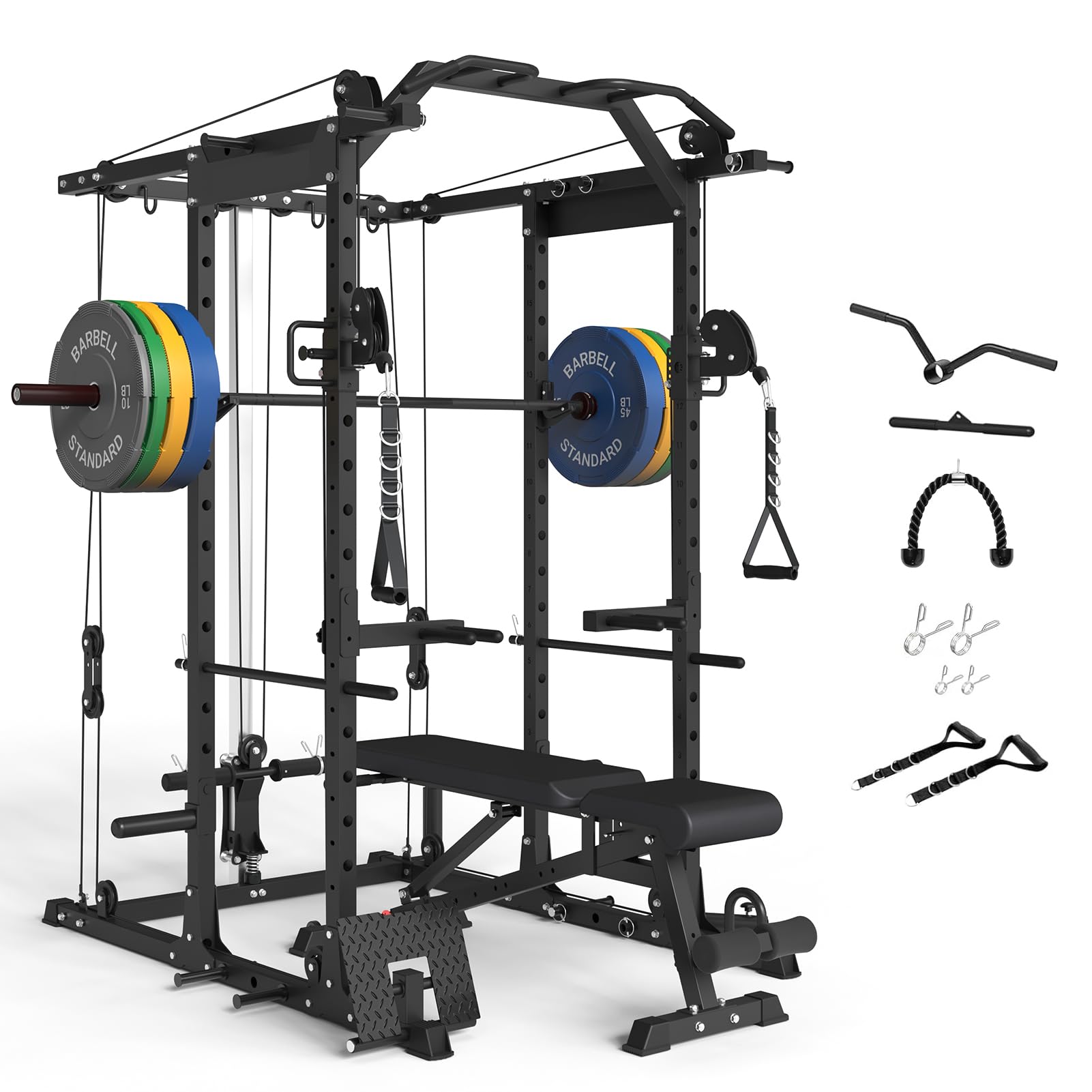 Weight Rack For Home Gym Mikolo K6 Power Cage: All-in-One
