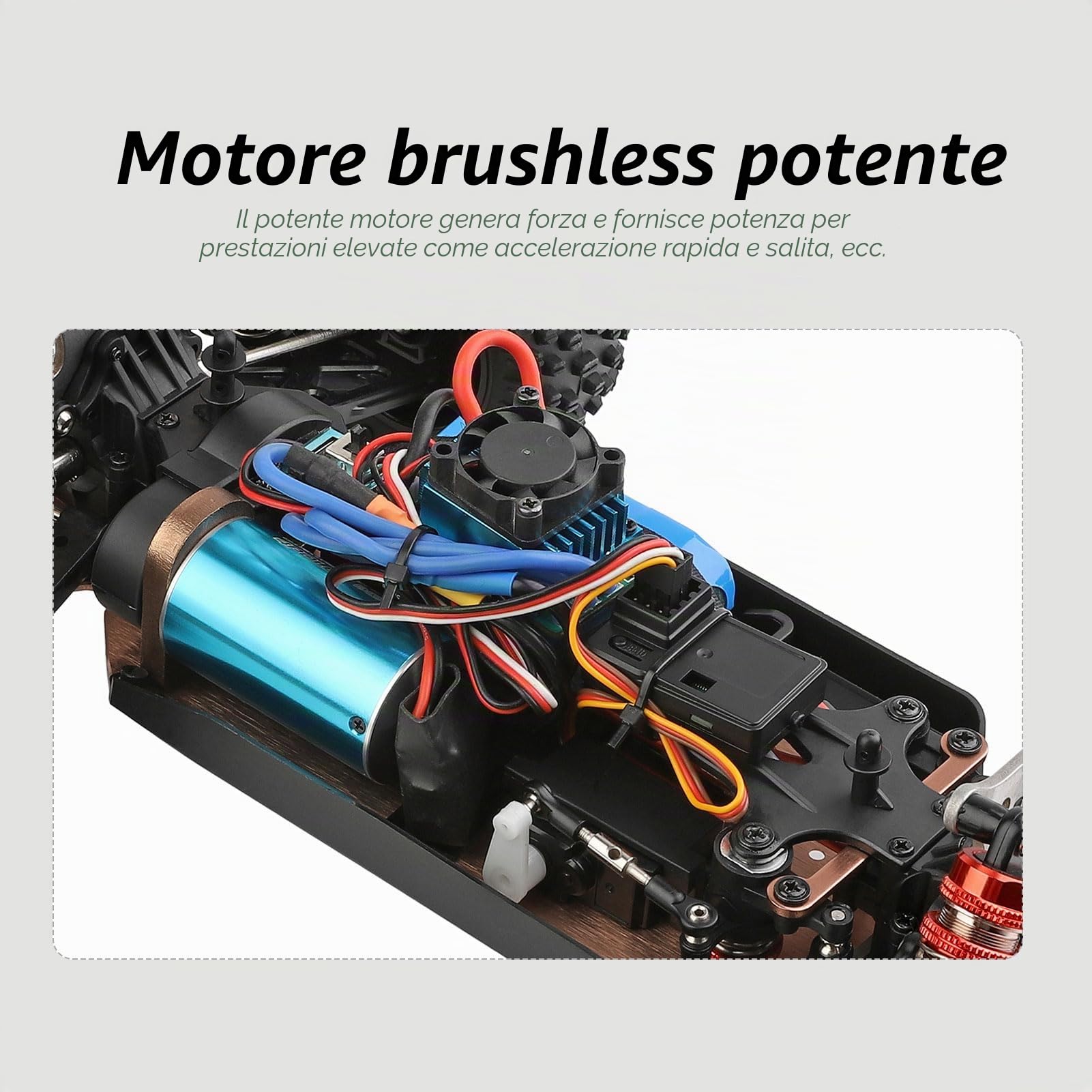 Goolsky XKS 144010 - Auto radiocomandata, 75 km/h RC, fuoristrada, crawler 1/14, 2,4 GHz, RC Car, 4 ruote motrici, RTR con alloggiamento in metallo